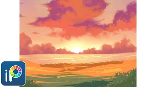 【Ibis Paint X】Scenery Timelapse #Shorts
