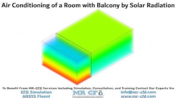 ANSYS FLUENT TRAINING : Air Conditioning of a Room with Balcony by Solar Radiation