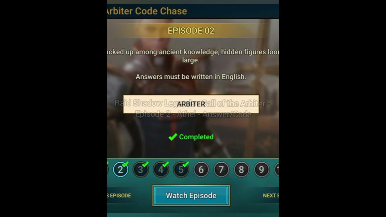 Raid Shadow Legends Cheat Codes Call of the Arbiter Series Answers