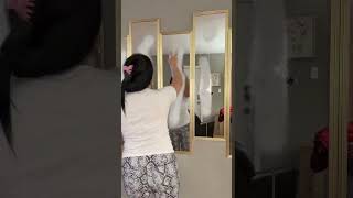 Decoración de pared con espejo  #decoracióndeinteriores #decoraciónconestilo #ideasdecorativas