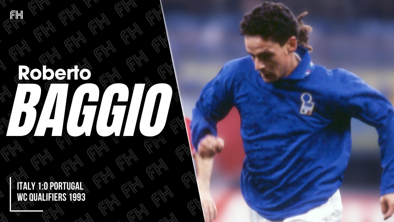 Roberto Baggio ○ Italy 1:0 Portugal ○ WC Qualifiers 1993 - YouTube