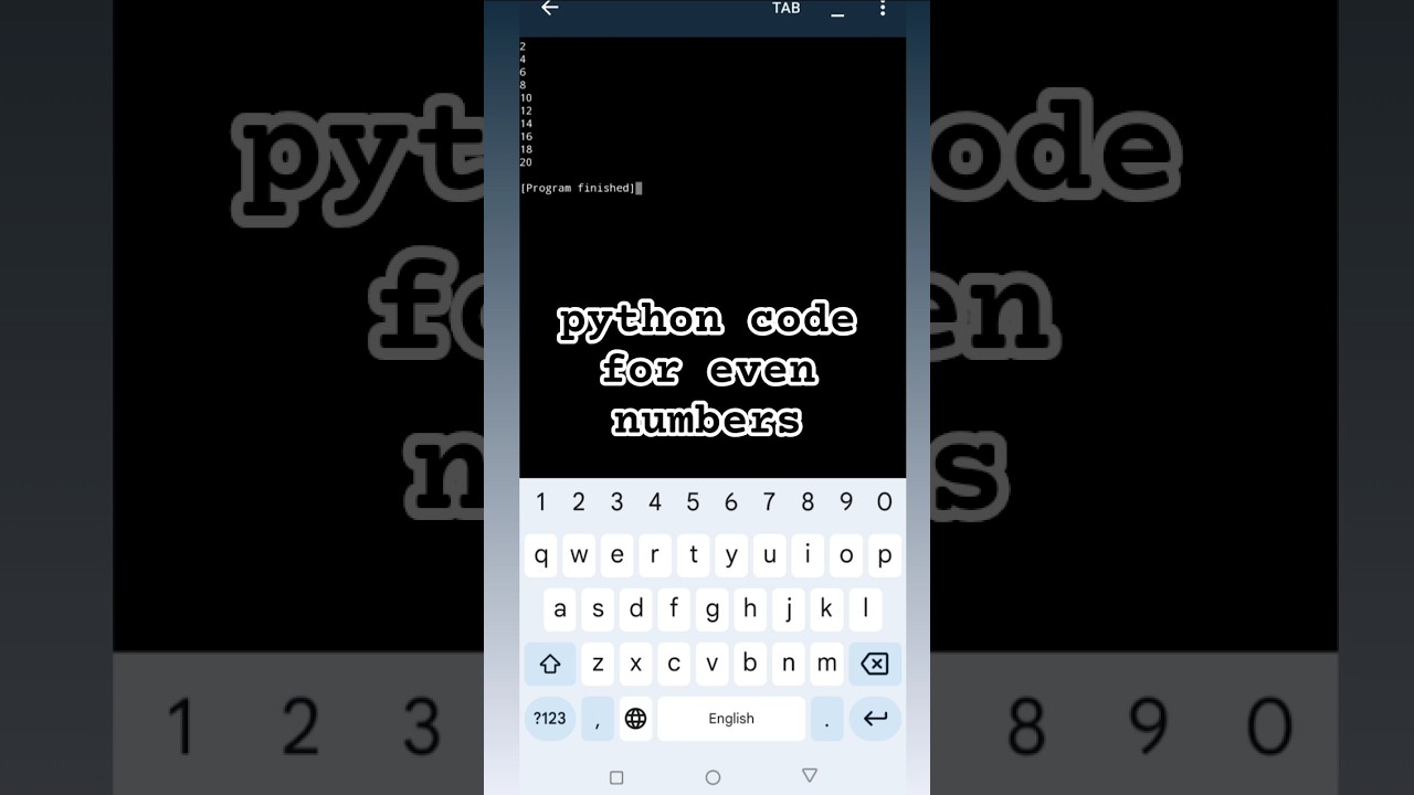 Python Code for Even numbers using for loop 