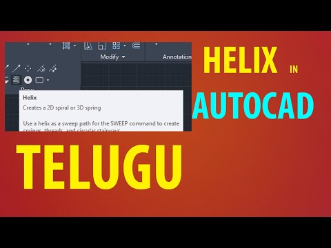 helix in AUTOCAD IN TELUGU