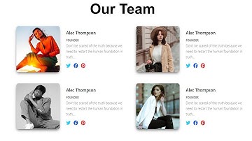 How To Create Responsive Team Section Using HTML CSS And Bootstrap.