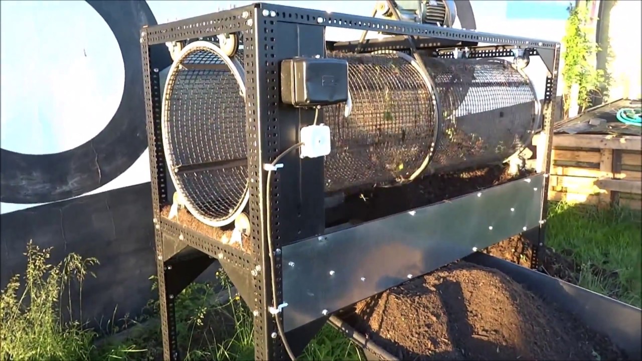 Sito obrotowe własnej produkcji do ziemi, kompostu. (compost trommel)