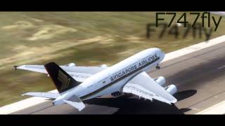 Fsx Channel Trailer Singapore Airlines A380-800 Landing Melbourne
