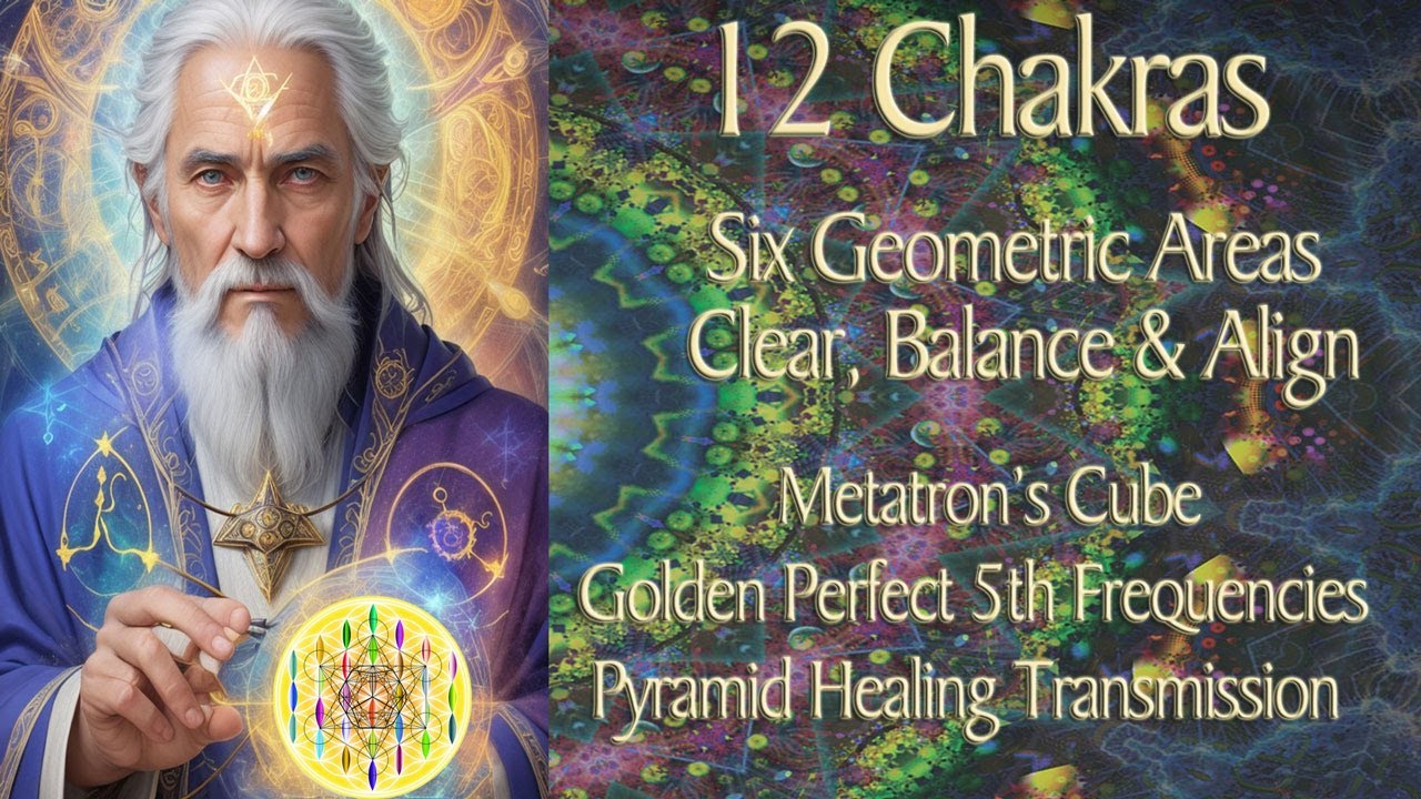 Divine Alchemy Metatron's Cube Clearing Balancing 12 Chakra & 6 Geometric Areas Miracle Frequency