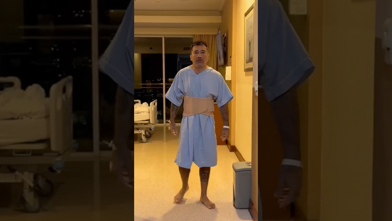 Next day after spinal fusion surgery 