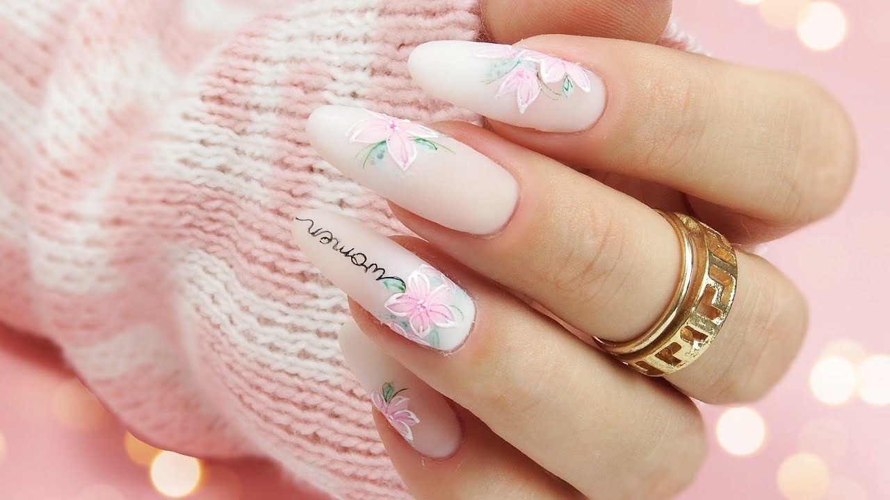 Babyboomer nails art tutorial /Allepaznokcie Molly Lac YouTube