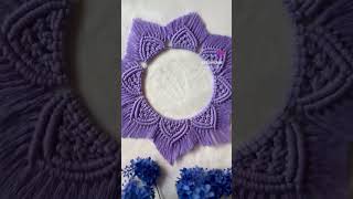 Handmade Macrame Lavender Mandala 💜 Boho Wall Art — Spiritual Home Decor Gift
