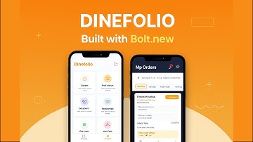 How to build a modern food ordering mobile application (Dinefolio) without coding using Bolt.new