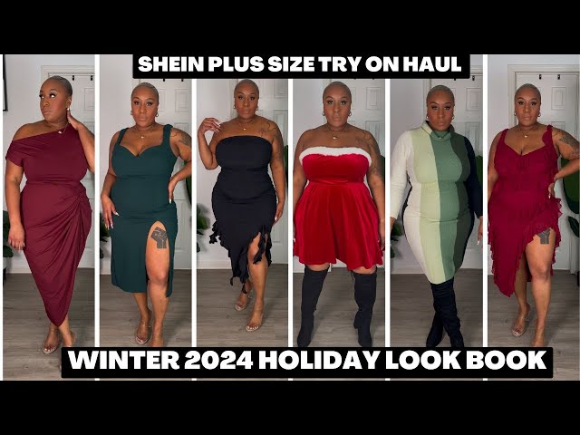 Plus Size SHEIN Try On Haul | Winter 2024 Outfits | Holiday Dresses | Curvy  Style | Size 2X - YouTube