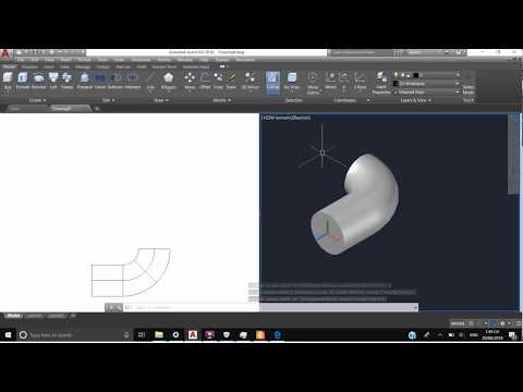 AUTOCAD 2018-3D-Sweep command