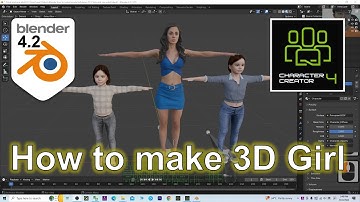 Blender | How to make Girl & Female Kid with Character Creator 4 CC4? #blender #cc4 #girl #female