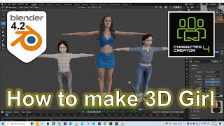 Blender CC4 Tutorial - How to Create Female Child Character & Import to Blender screenshot 4