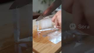 ASMR ice being cut