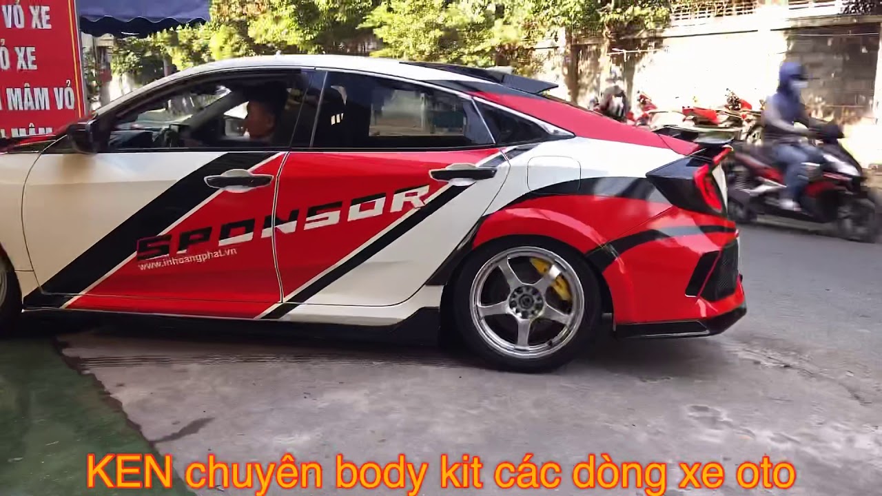 Honda Civic độ Body Kit phong cách Civic Si cực chất | oto ken - YouTube