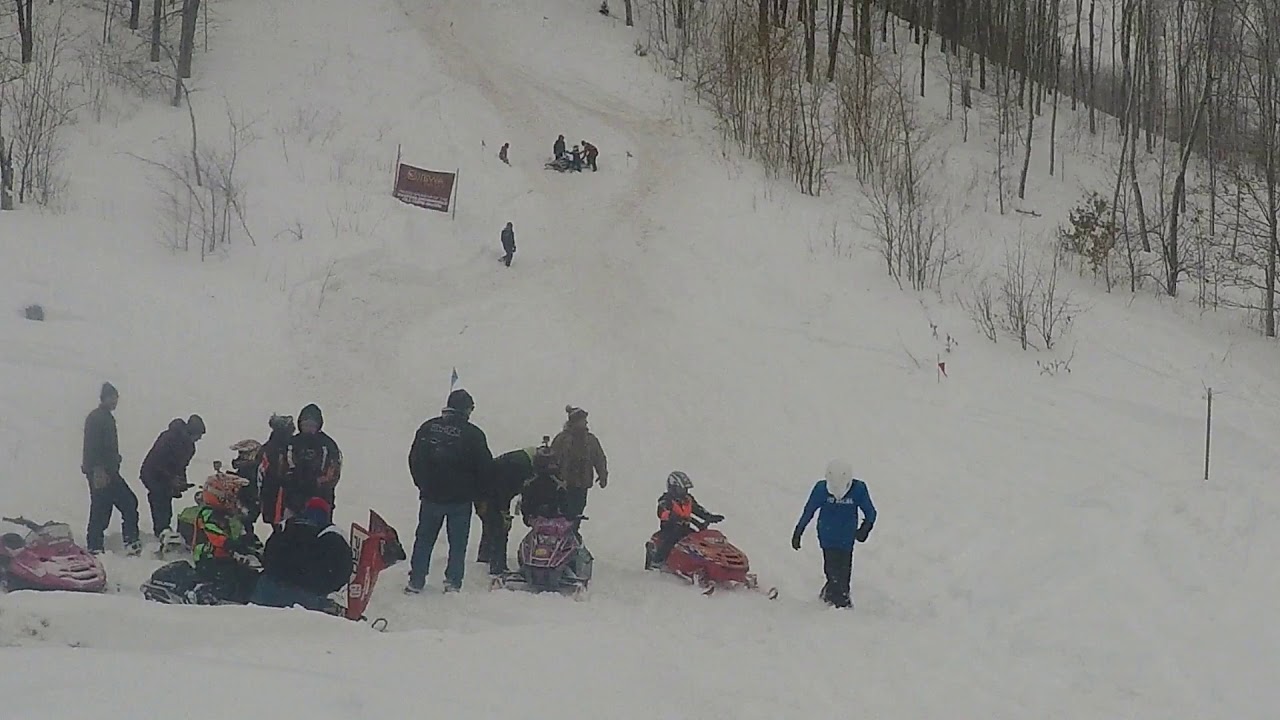 Kid's Snowmobile Hill Climb Just Snowmobiles YouTube