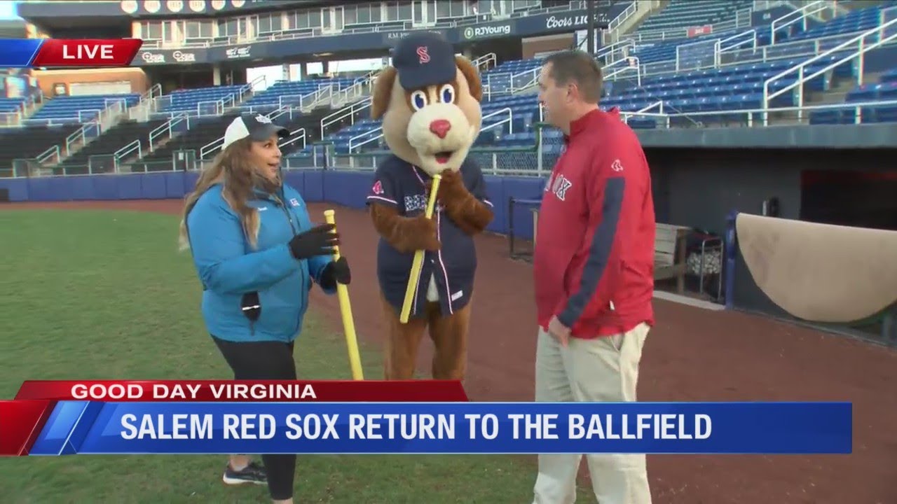 WFXR's Hazelmarie Anderson challenges Salem Red Sox mascot 'Mugsy