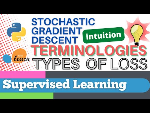 #45: Scikit-learn 42:Supervised Learning 20: Stochastic Gradient Descent:Terminology