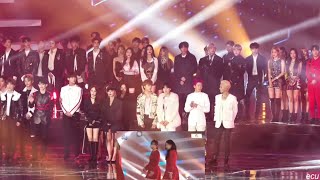 181225 NCT BTS,Seventeen and Red velvet reaction to GFRIEND(여자친구) opening @SBS Gayo Deajun 2018.