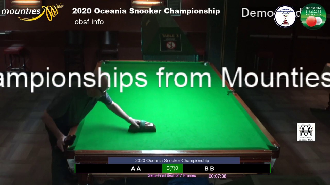 Snooker, Semi Final and Final, 2020 Oceania Snooker Championship