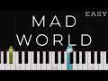 Gary Jules - Mad World | EASY Piano Tutorial