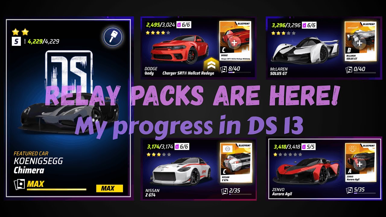 DS 13 relay packs live! Last chance to progress! My progress on DS 13!