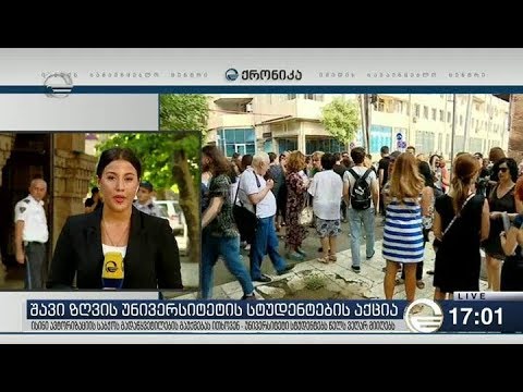 შავი ზღვის უნივერსიტეტის სტუდენტების აქცია განათლების სამინისტროსთან
