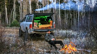 Winter Camping In Truck Camper With Wood Stove by Lonewolf 902 51,389 views 5 months ago 31 minutes