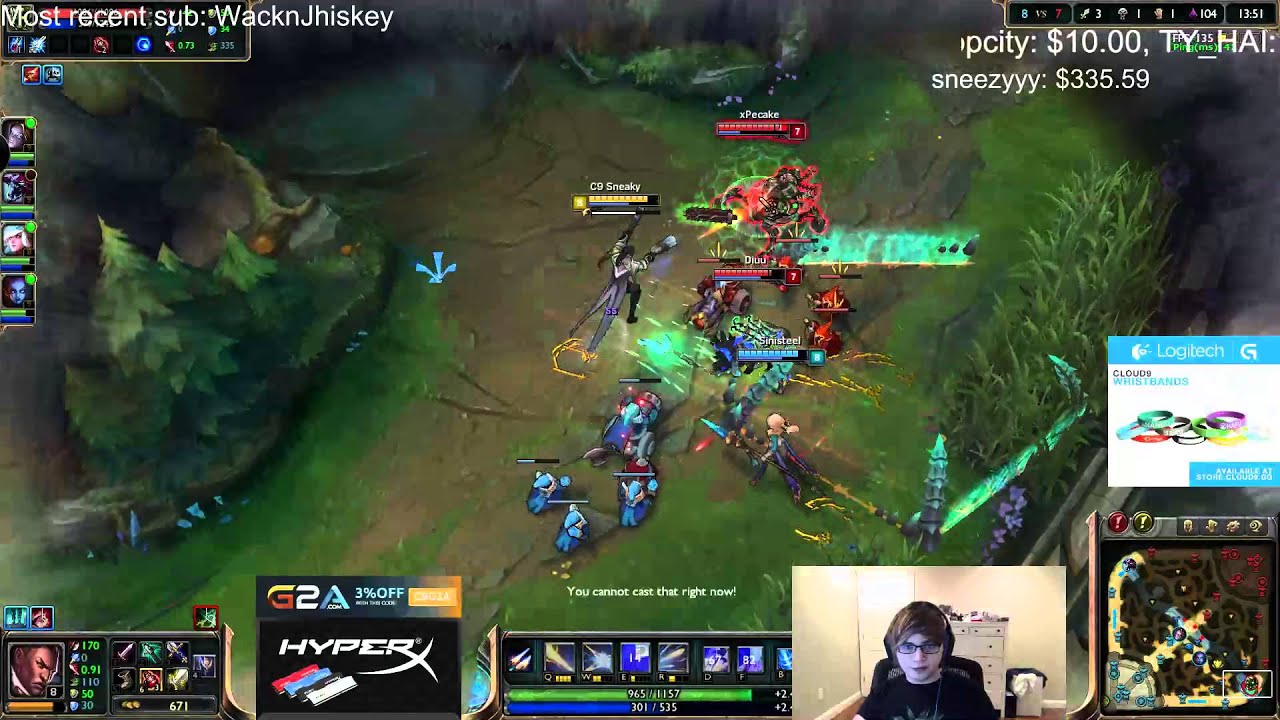 Sneaky vs xPecake - Lucian vs Urgot - Bot - Full Game