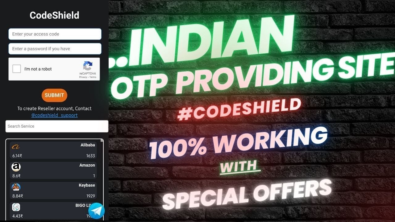 CODESHEILD - a working Indian OTP site (Ver. II) || Unlimited OTP ...