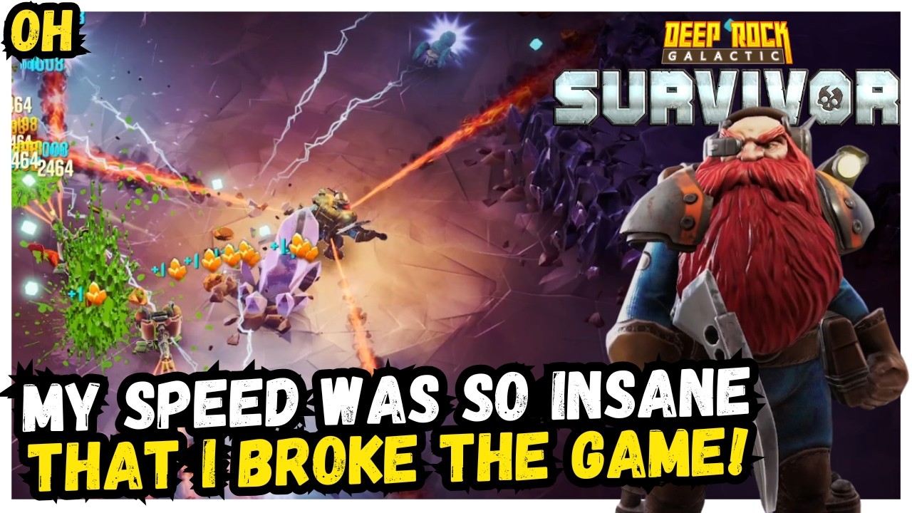 I Was SO FAST That I BROKE The Game! Deep Rock Galactic Survivor!
