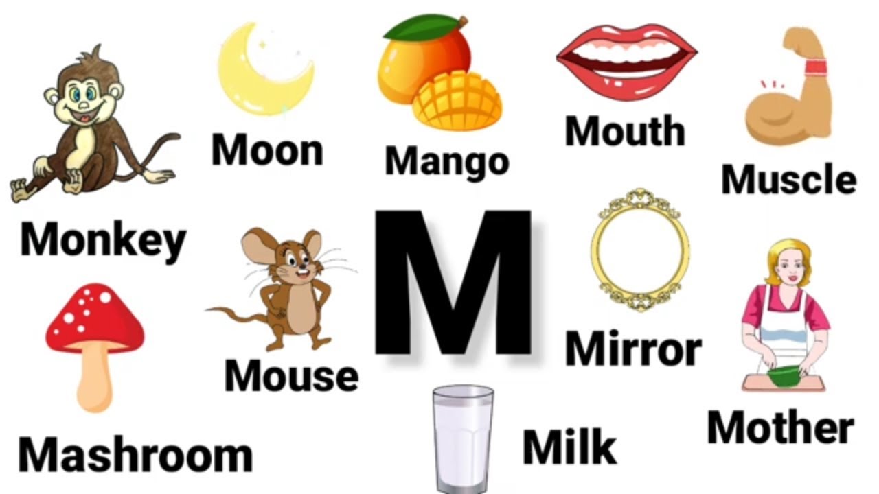 M Letter words in English | Words starting with Letter M | M ...