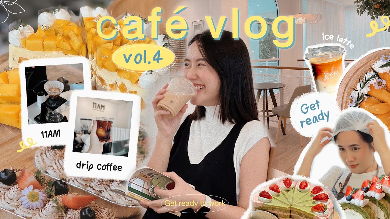 Cafe Vlog ASMR ♡ ทำงานคาเฟ่ทั้งวัน + อัพเดทชั้น 2 |  MayyR x 11AM Cafe