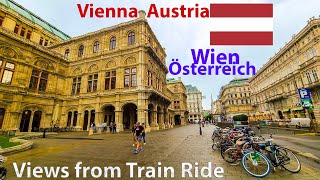 Vienna, Austria view from City Train Ride - Wien, Österreich - 4K 60fps