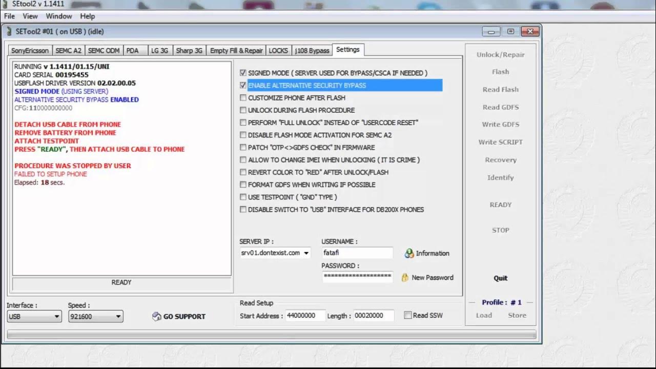 Flash Sony Xperia E1 D2005 with Setool Box YouTube