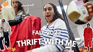 ✨AMAZING FALL THRIFT WITH ME for 2023 fashion trends | so excited for these finds!