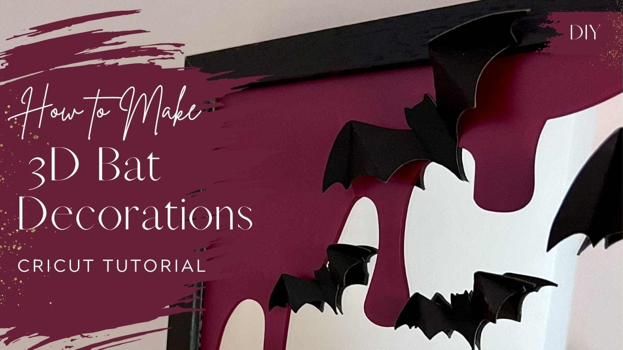 🦇 Как сделать 3D-летучих мышей с помощью Cricut | Украшения для свадеб и вечеринок на Хэллоуин