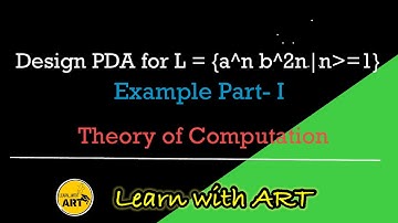 Design PDA for L={ a^n b^2n | n=1 & onwards } Part -I