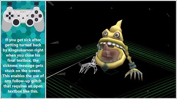 Digimon World Glitch - Text stacking w. Kingsukamon