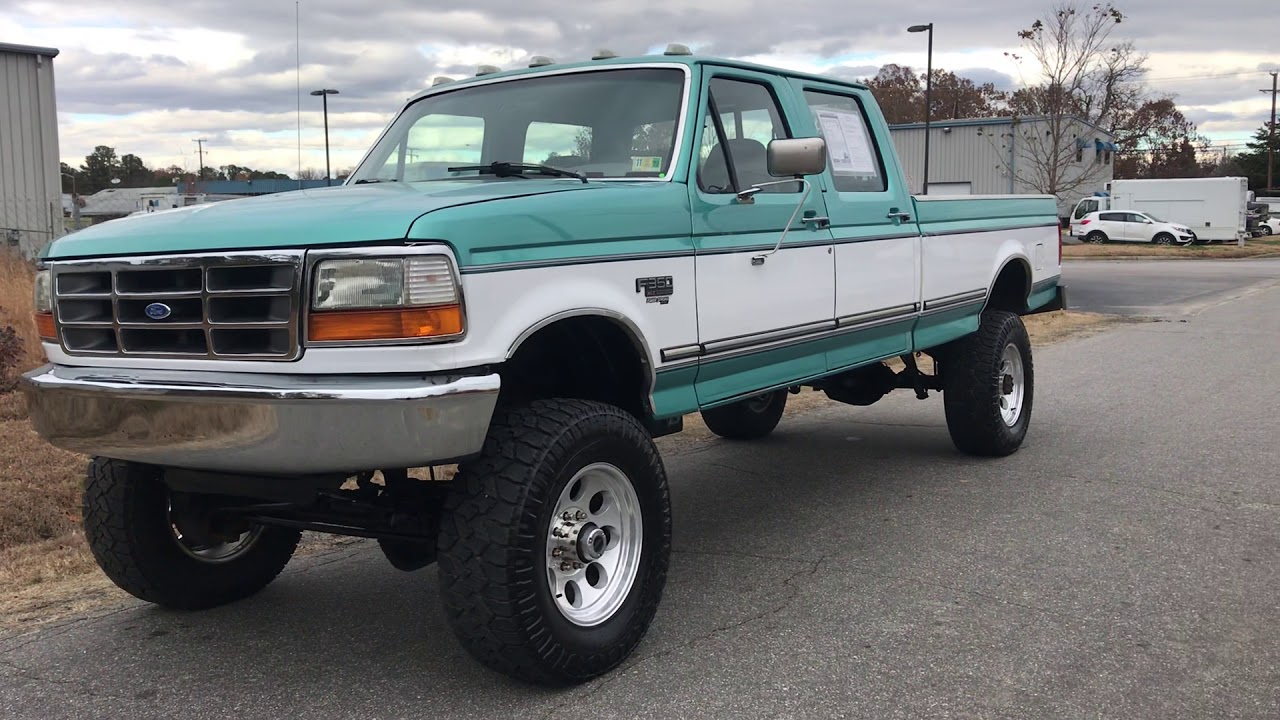 1996 ford f 350 superduty crew cab long bed 7 3l diesel youtube
