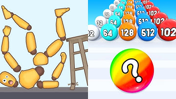 Kick & Break The Ragdoll Games vs Number Ball 3D All Levels Gameplay Android, iOS
