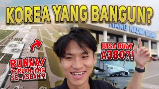 The airport with the LONGEST runway in INDONESIA is on this small island😱⁉️ Built by KOREA🇰🇷⁉️