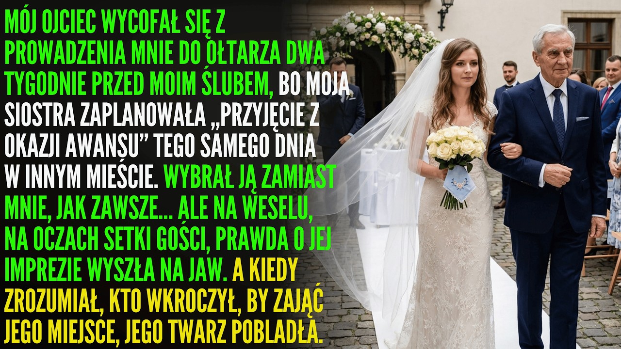 „Postaram się dotrzeć na twoje przyjęcie wieczorem" – napisał mój ojciec w dniu mojego ślubu, wybierając przyjęcie z okazji awansu siostry zamiast poprowadzenia mnie do ołtarza. Już wcześniej...
