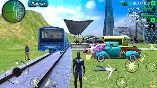 Black Hole Ninja Rope Hero Vice Vegas City Train Ride - Android Gameplay screenshot 5