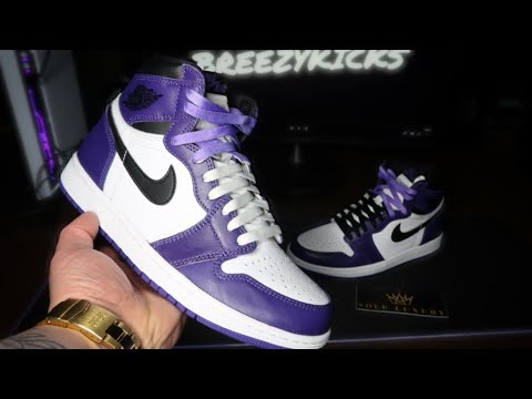 court purple jordan 1 laces