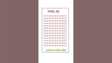 FIND OUT👁️65👁️#IQtest#Eyetest#Math#Gk #BrainExercise#Puzzle#yt #Quiz#Learn#Reels#Views #Viral#Shorts