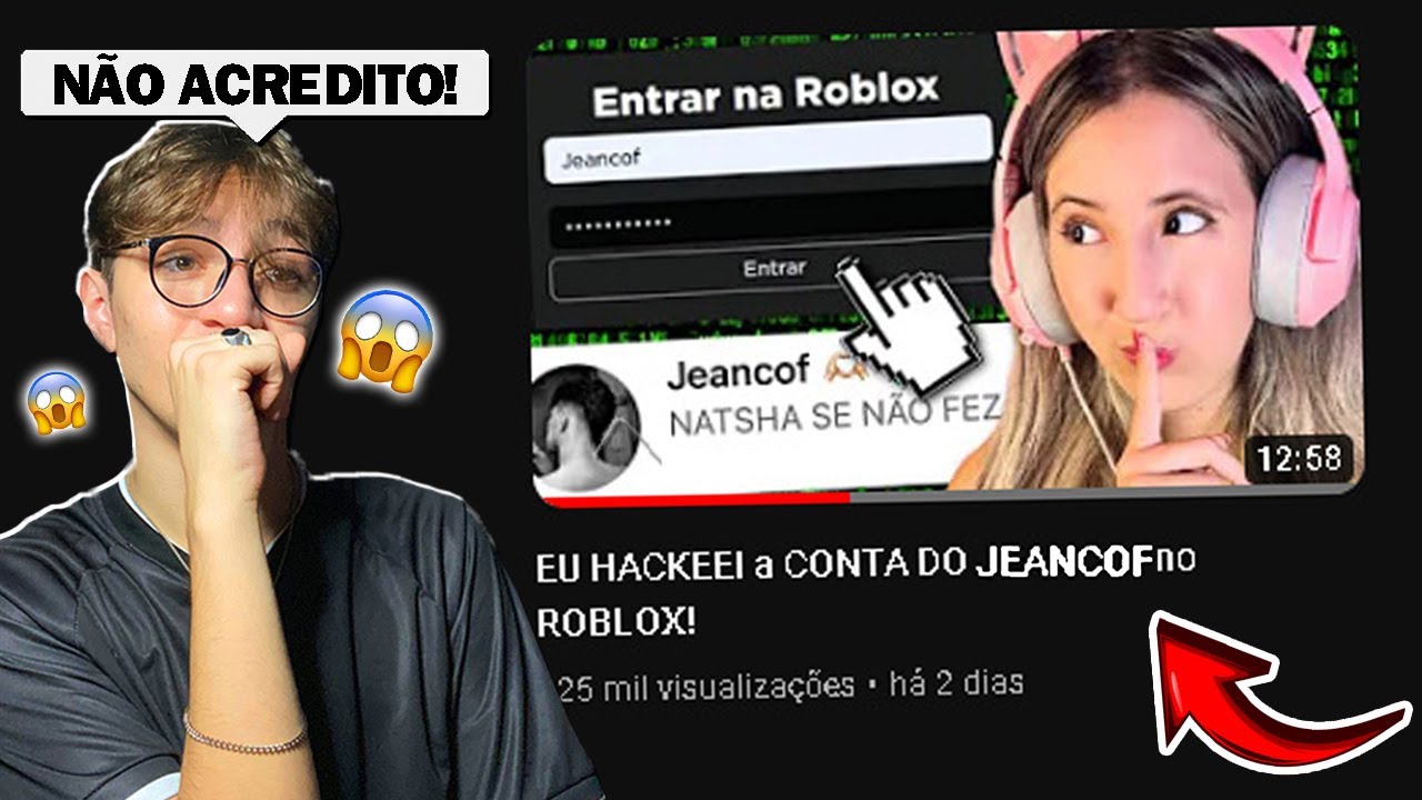 REAGINDO a NATASHA PANDA HACKEANDO a MINHA CONTA do ROBLOX!!