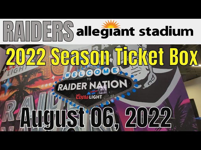 raiders season tickets cost 2022
